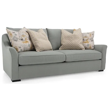 Modern Flared Track Arm Sofa